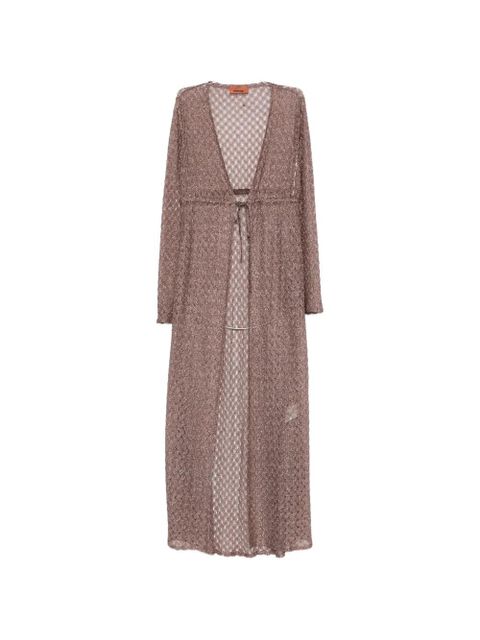 Missoni tie-waist textured cover up coat - Brown - zdjęcie produktu nr 1