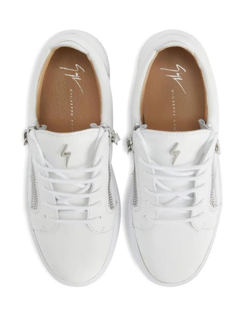 Giuseppe Zanotti Gail lace-up zip-detail sneakers - White