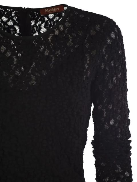Max Mara long-sleeve lace maxi dress - Black
