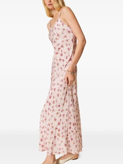 TWINSET floral-print maxi dress - Pink