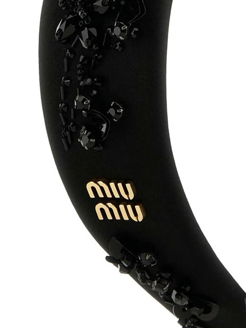 Miu Miu duchesse headband - Black - zdjęcie produktu nr 2