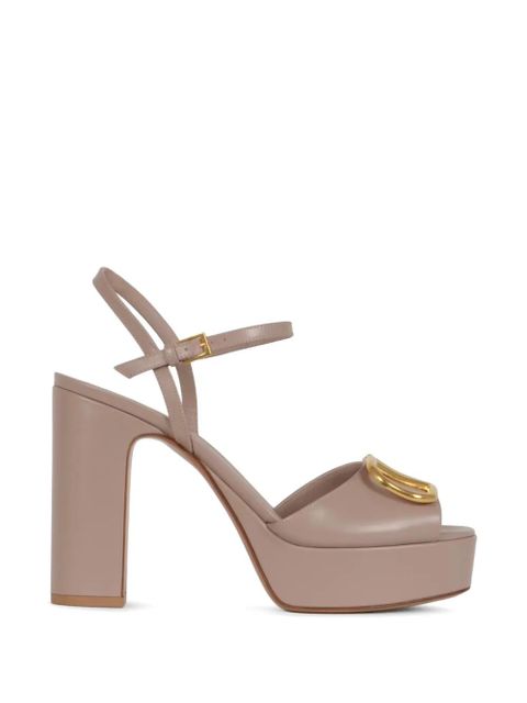 Valentino Garavani platform buckle leather pumps - Neutrals - zdjęcie produktu nr 1