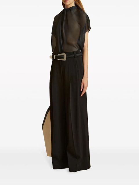 KHAITE Simone pleated wide-leg trousers - Black - zdjęcie produktu nr 2