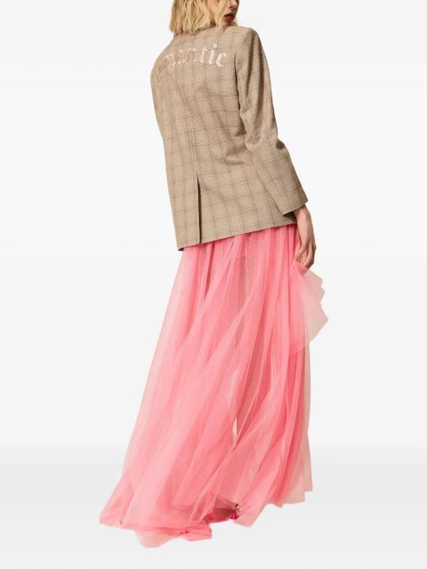 TWINSET x Myfo asymmetric tulle skirt - Pink