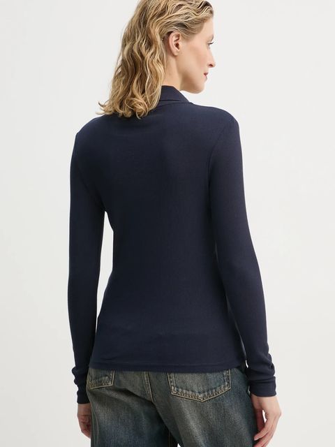 G-Star longsleeve bawełniany kolor niebieski - zdjęcie produktu nr 2