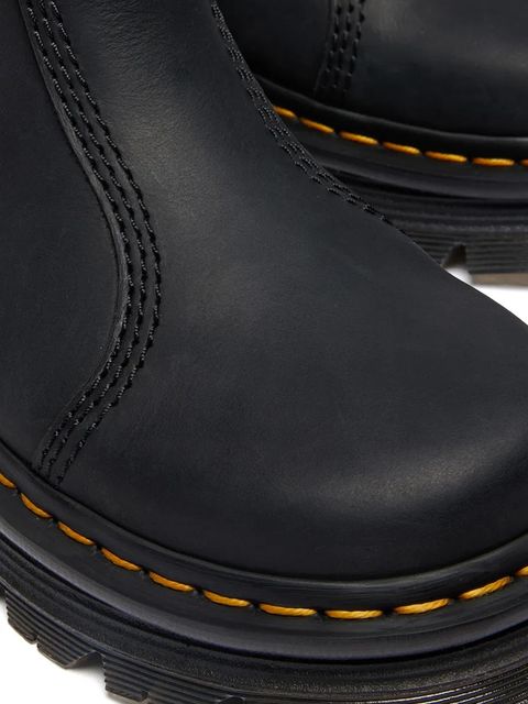 Dr. Martens botki ZebZag Rigger damskie kolor czarny na płaskim obcasie DM42662001 - zdjęcie produktu nr 2