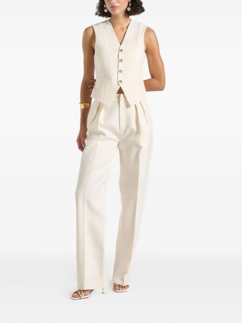 Manière De Voir Christine tailored belted waistcoat - Neutrals