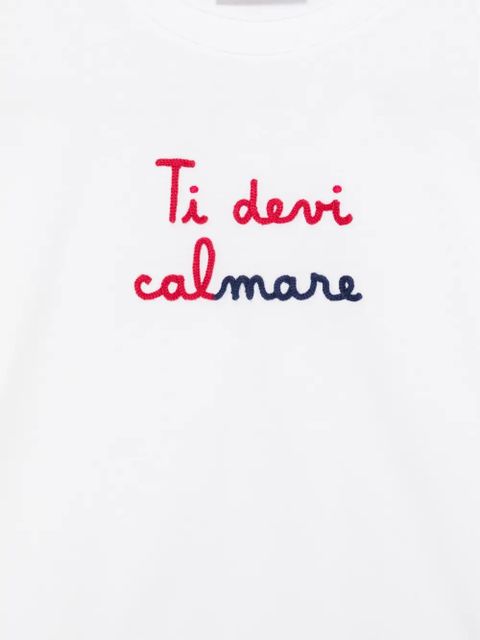 MC2 Saint Barth Emilie embroidered cotton T-shirt - White