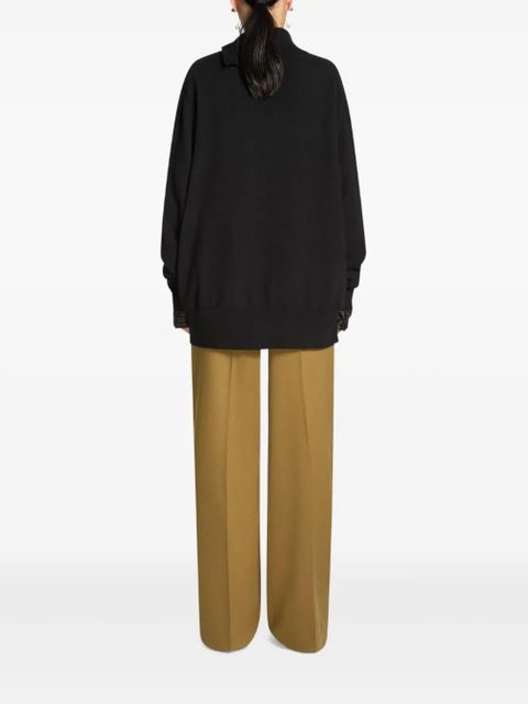 DRIES VAN NOTEN funnel-collar cashmere sweater - Black