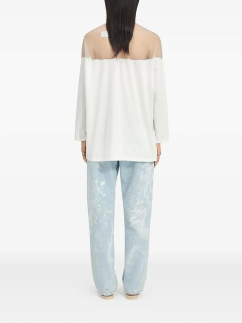 MM6 Maison Margiela logo T-shirt - White