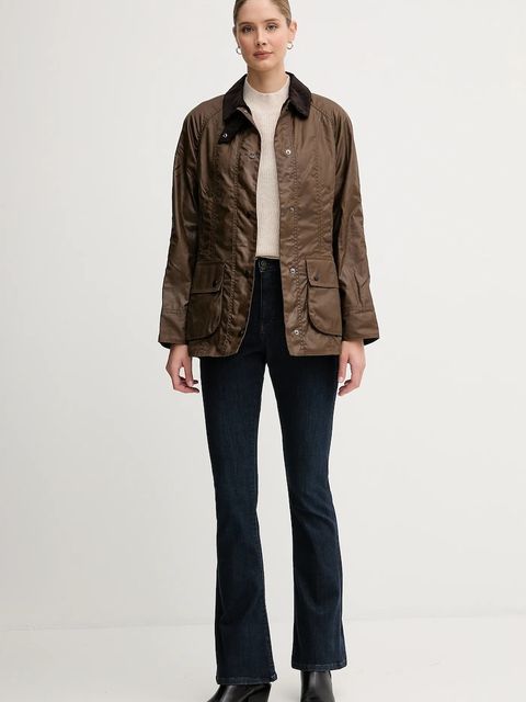 OUI sweter z dodatkiem wełny damski kolor beżowy z golfem 94268