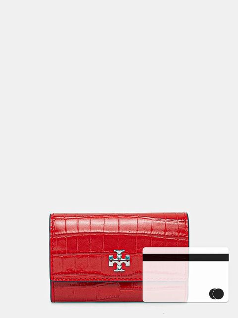 Tory Burch etui na karty Kira Croc Flap Card