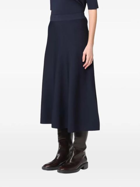 Max Mara knitted A-line midi skirt - Blue