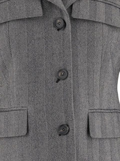 Ferragamo herringbone-pattern flap-pocket blazer - Grey - zdjęcie produktu nr 2