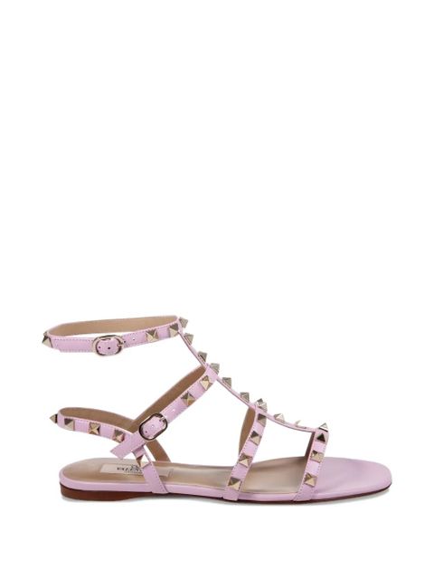 Valentino Garavani rockstud-embellished flat sandals - Pink - zdjęcie produktu nr 1