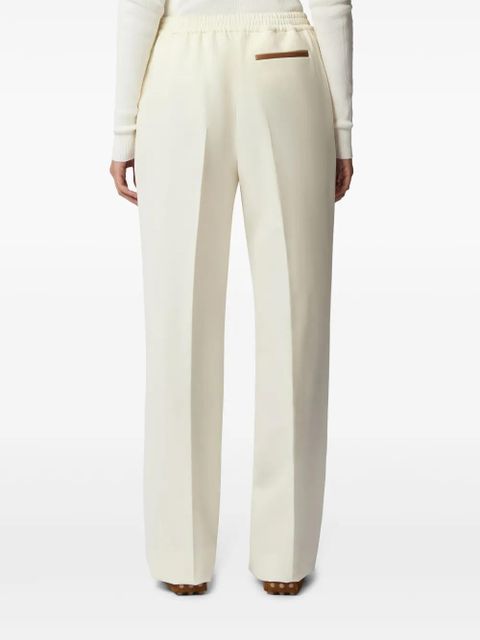 Tod's elasticated-waist virgin-wool trousers - White