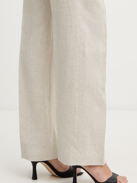 Twinset spodnie z dodatkiem lnu