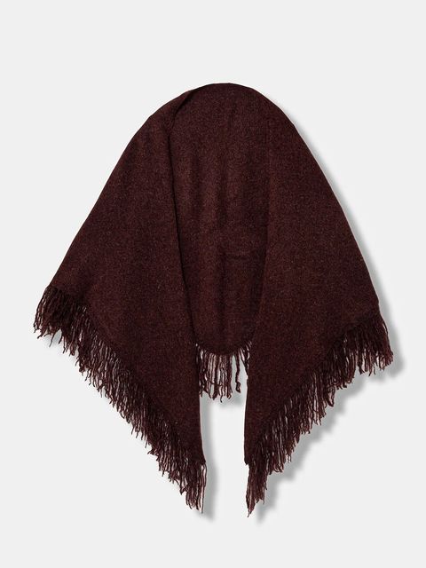 Pedro del Hierro szalik z domieszką wełny damski kolor bordowy melanżowy 4962471 - zdjęcie produktu nr 1