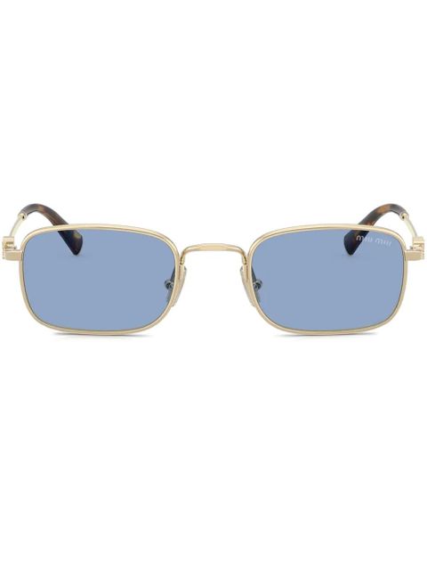 Miu Miu Eyewear rectangle-frame sunglasses - Gold - zdjęcie produktu nr 1
