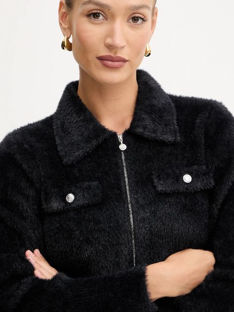 Morgan kardigan MDOMI damski kolor czarny lekki MDOMI