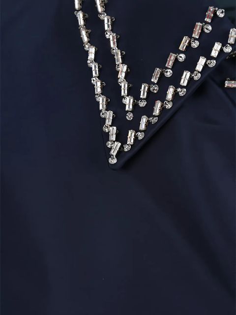 Prada crystal-embellished single-breasted coat - Blue - zdjęcie produktu nr 2