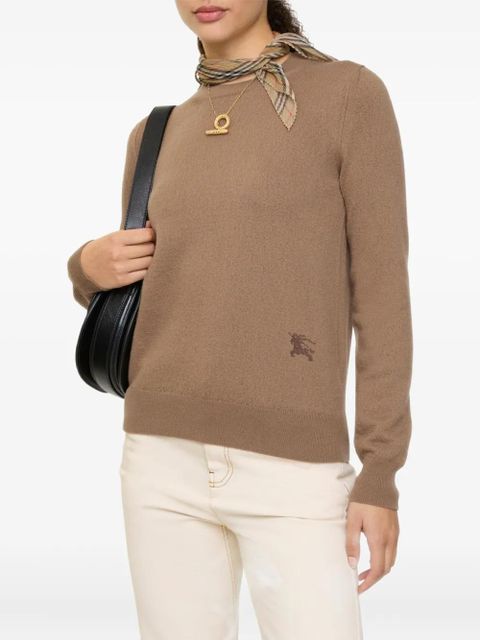 Burberry crew-neck equestrian-logo sweater - Brown - zdjęcie produktu nr 2