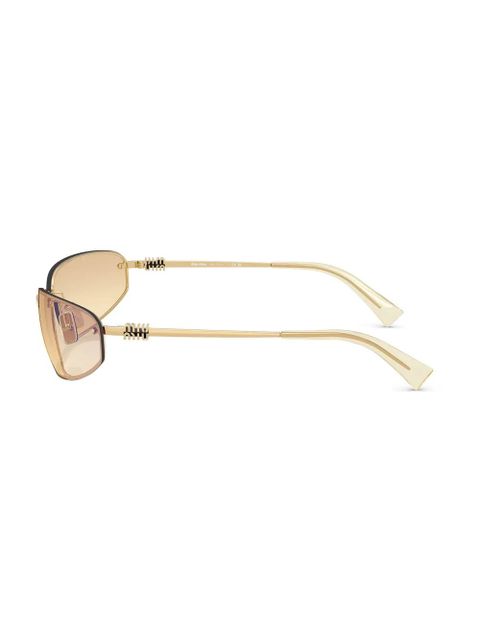 Miu Miu Eyewear wraparound-frame sunglasses - Gold