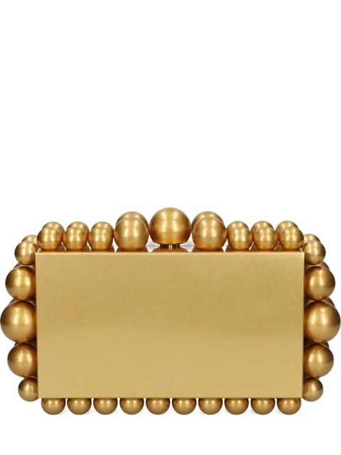 Cult Gaia bead-embellished clutch bag - Gold
