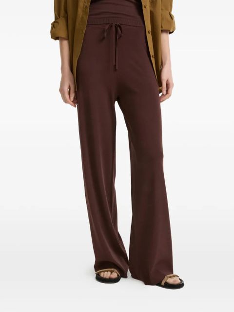 Yves Salomon knit wide-leg trousers - Brown