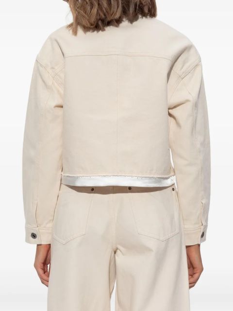 Self-Portrait logo-embossed jacket - Neutrals