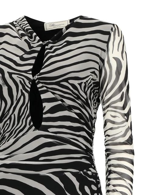 Blumarine zebra-print dress - Black