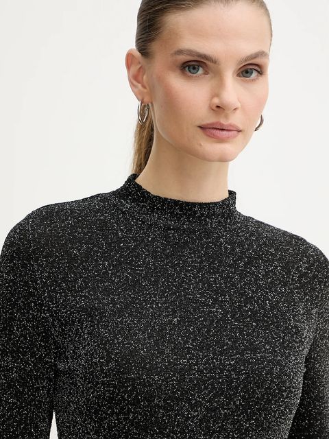 Morgan longsleeve damskie kolor czarny z golfem TBRIN