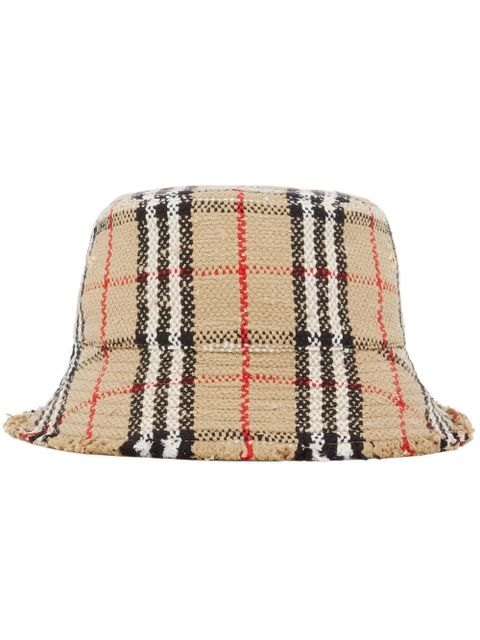 Burberry Vintage Check bouclé bucket hat - Brown - zdjęcie produktu nr 1