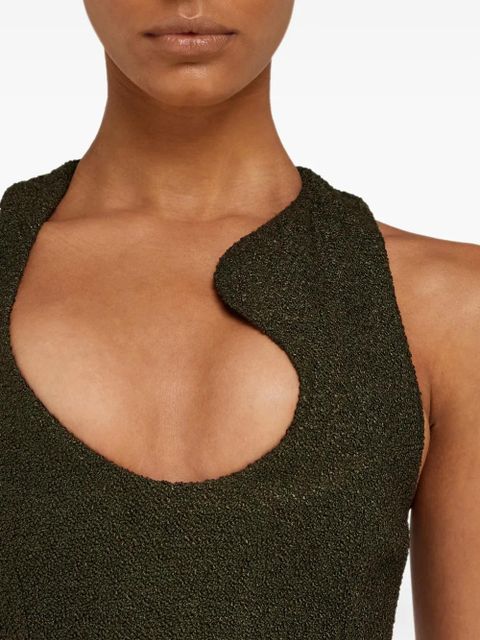 Ferragamo bouclé mini dress - Green