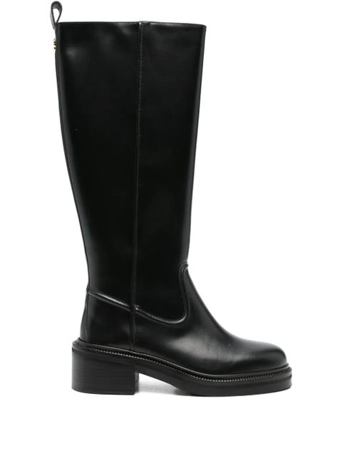 Maje leather knee-high boots - Black - zdjęcie produktu nr 1