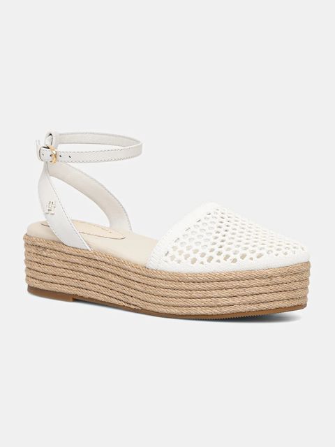 Tommy Hilfiger espadryle KNIT MESH ESPADRILLE PLATFORM kolor beżowy na platformie FW0FW08743 - zdjęcie produktu nr 1