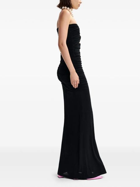Essentiel Antwerp cut-out-detail ruched maxi dress - Black