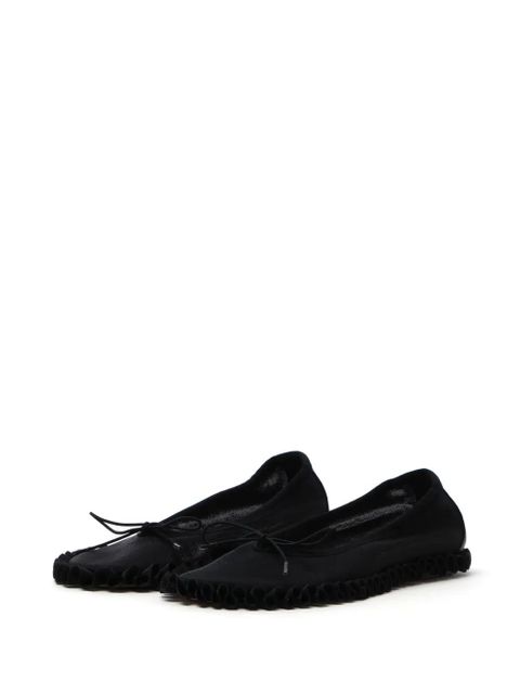 Simone Rocha ruffled-detail ballet flats - Black