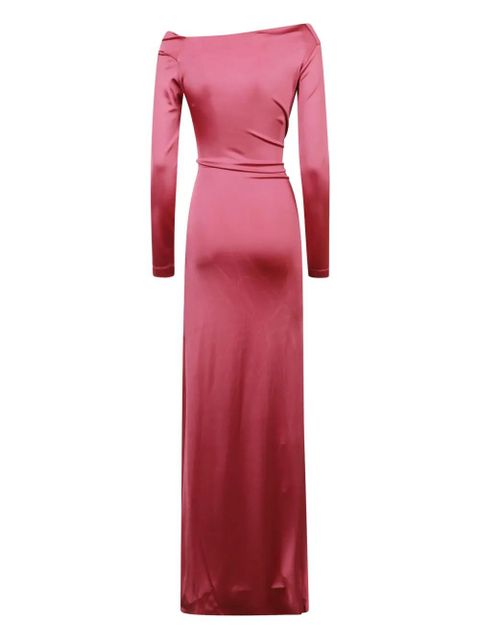 Victoria Beckham draped long-sleeve maxi dress - Pink - zdjęcie produktu nr 2