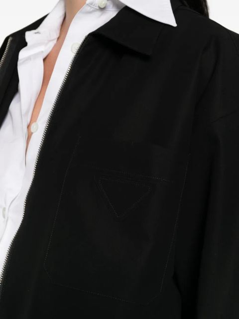 Prada zip-up overshirt - Black