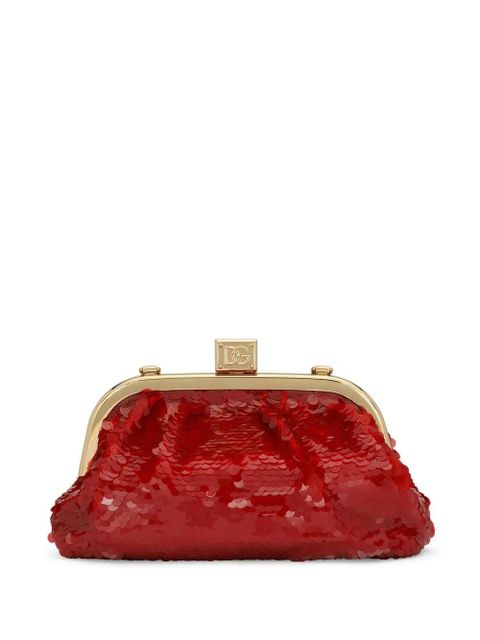 Dolce & Gabbana Maria sequin-embellished clutch bag - Red
