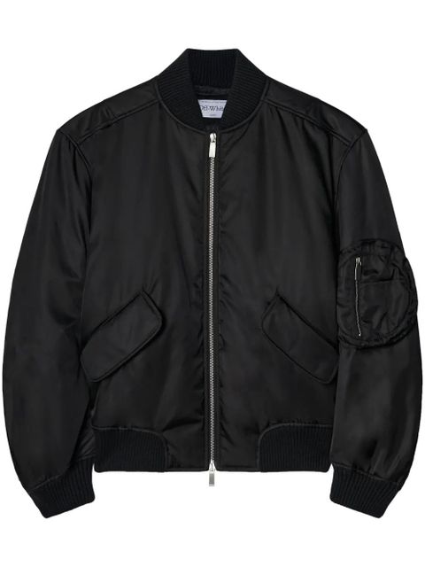 Off-White zip-fastening bomber jacket - Black - zdjęcie produktu nr 1