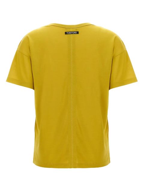 TOM FORD logo tag T-shirt - Yellow
