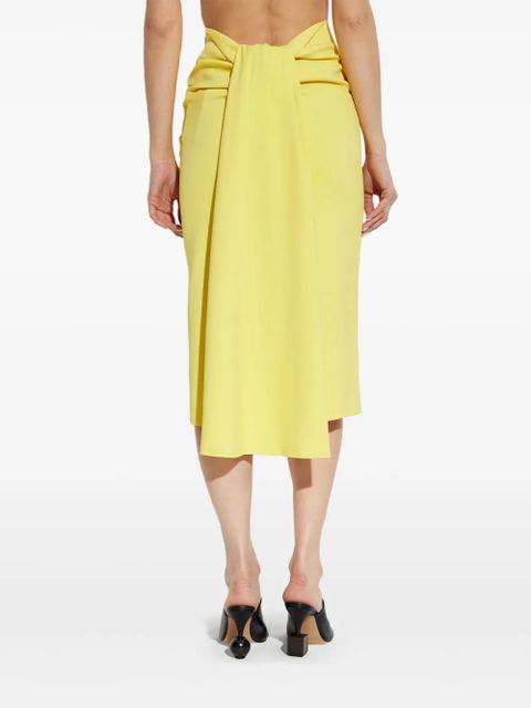 Jacquemus draped straight skirt - Yellow - zdjęcie produktu nr 2