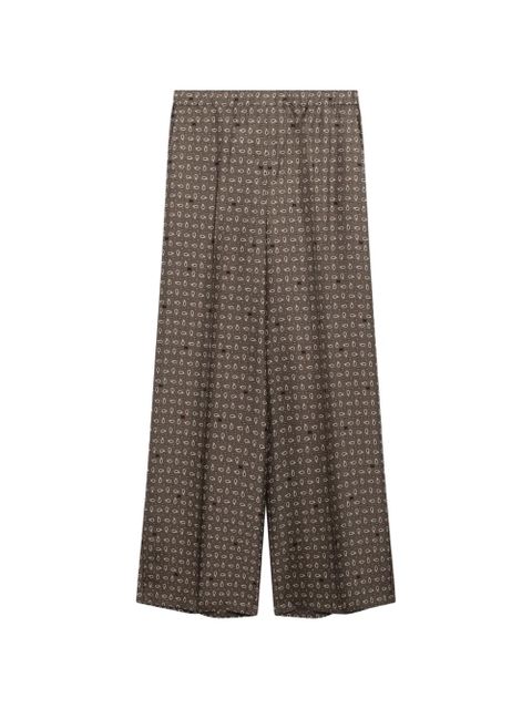 Max Mara printed silk trousers - Brown - zdjęcie produktu nr 1