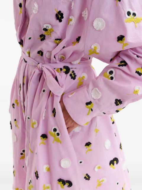 Essentiel Antwerp floral belted midi dress - Pink