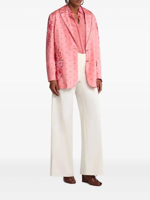 ETRO buttoned palazzo pants - White