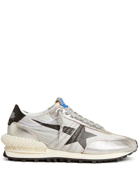 Golden Goose Running Marathon laminated-leather sneakers - Silver - zdjęcie produktu nr 1