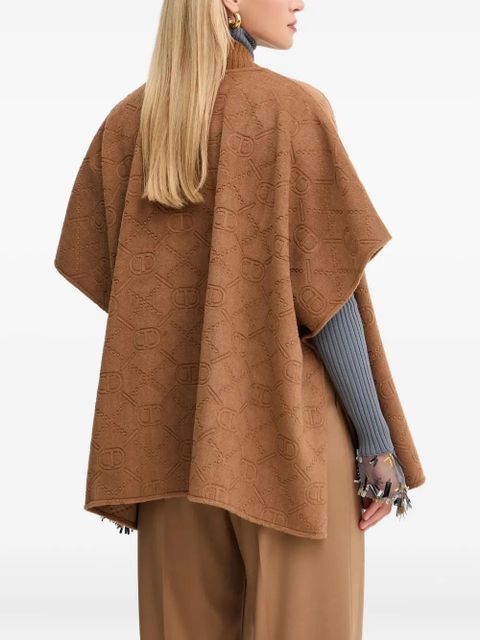 TWINSET logo-jacquard cardigan - Brown