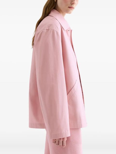 Jil Sander logo -print cotton jacket - Pink - zdjęcie produktu nr 2